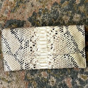 Banana Republic snakeskin clutch